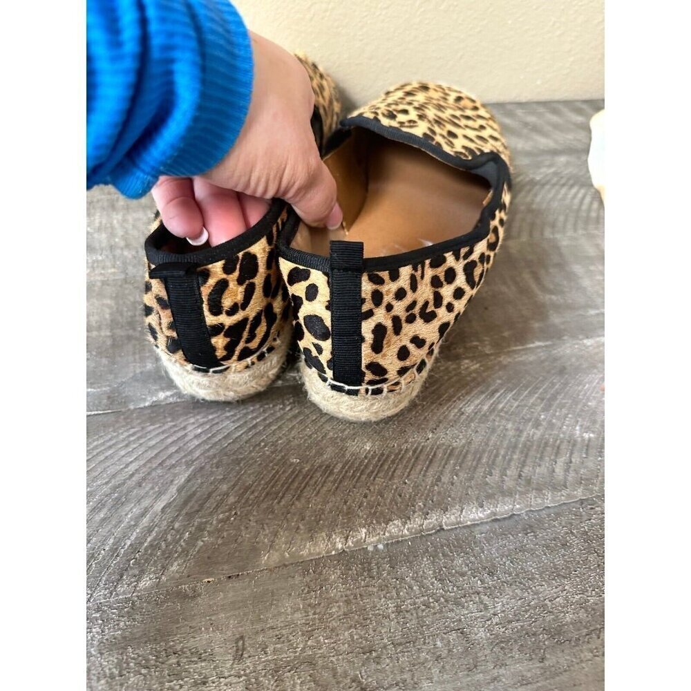 Steve Madden Alexia Espadrilles Sz 10B Cheetah Print Cow Hair - Picture 4 of 5